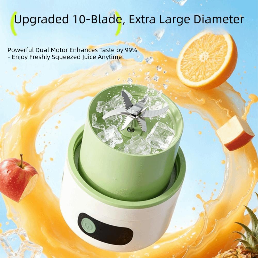 With Two Lids Electric  Fruit Blender Cordless Automatic Juicing Cup BPA-Free Smoothie Maker  Home