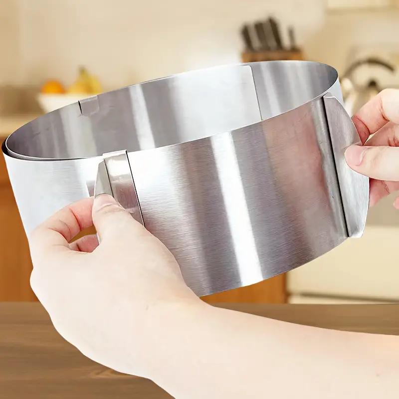 

1 шт. кольцо для формы для торта - регулируемые круглые 6-12 дюймов из нержавеющей стали кольца для выпечки тортов принадлежности для выпечки кондитерских изделий