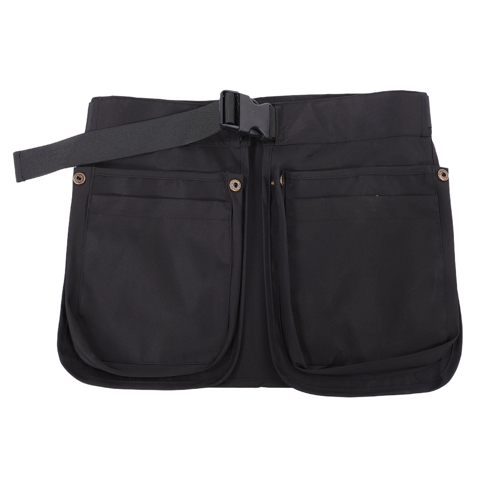Waist Belt Apron Bag with Multi Pocket Adjustable Large Capacity Storage for Gardening Hairstylist Cleaning Waiter Dog