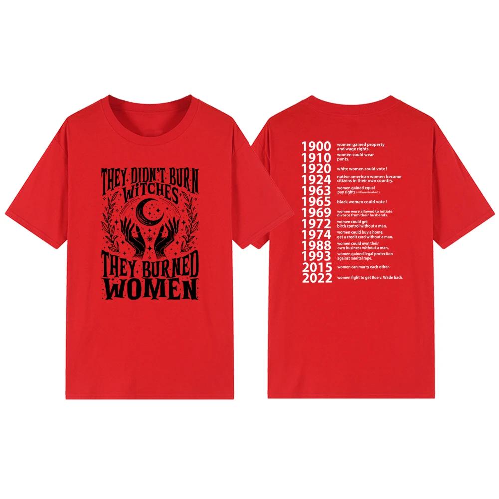 De Brände Inte Häxor De Brände Kvinnor T-shirts Feministisk Häxa T-shirt Kortärmad Dam Grafiska T-shirts Streetwear T-shirts