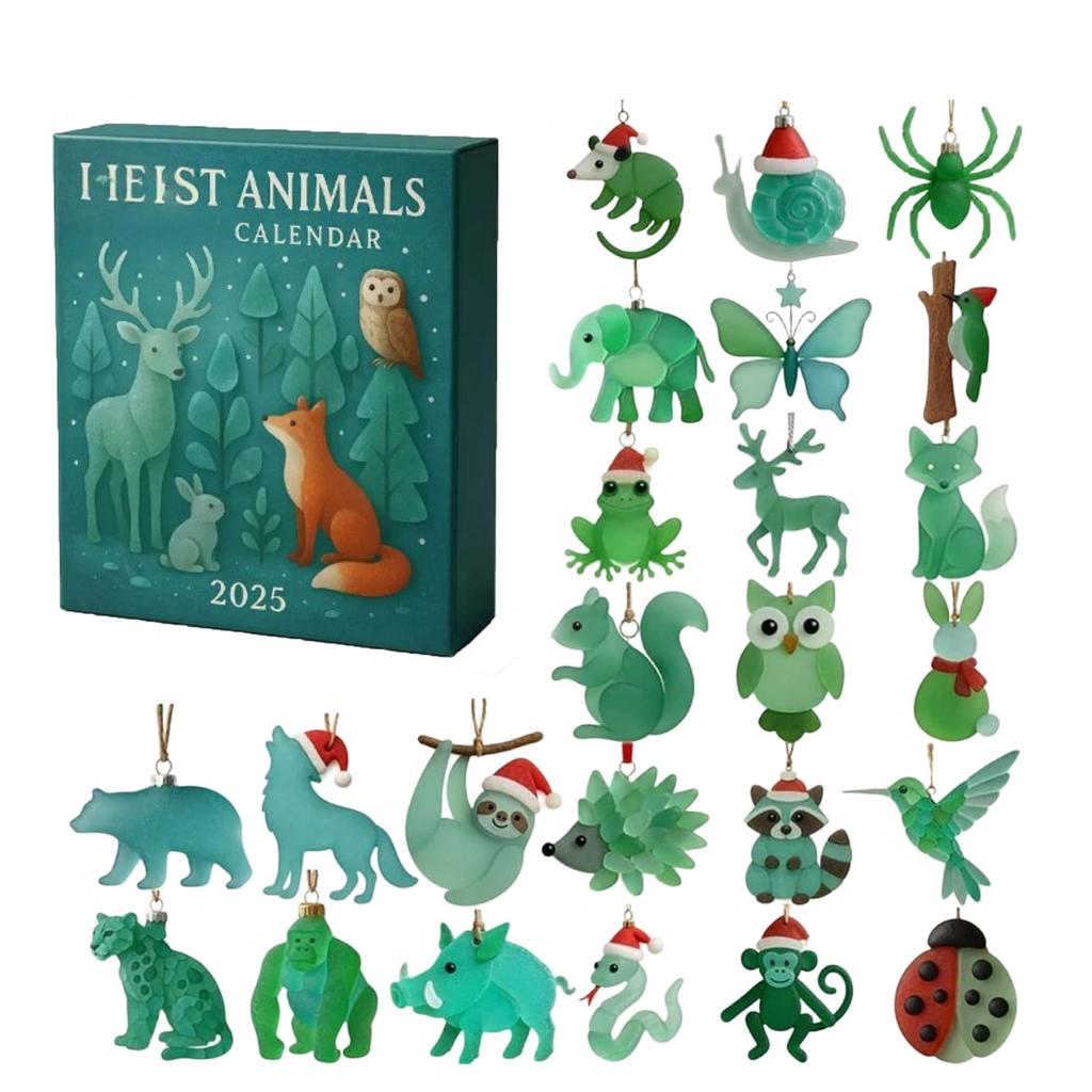 2D Flat Acrylic Hanging Decor Advent Calendar 24 Pieces