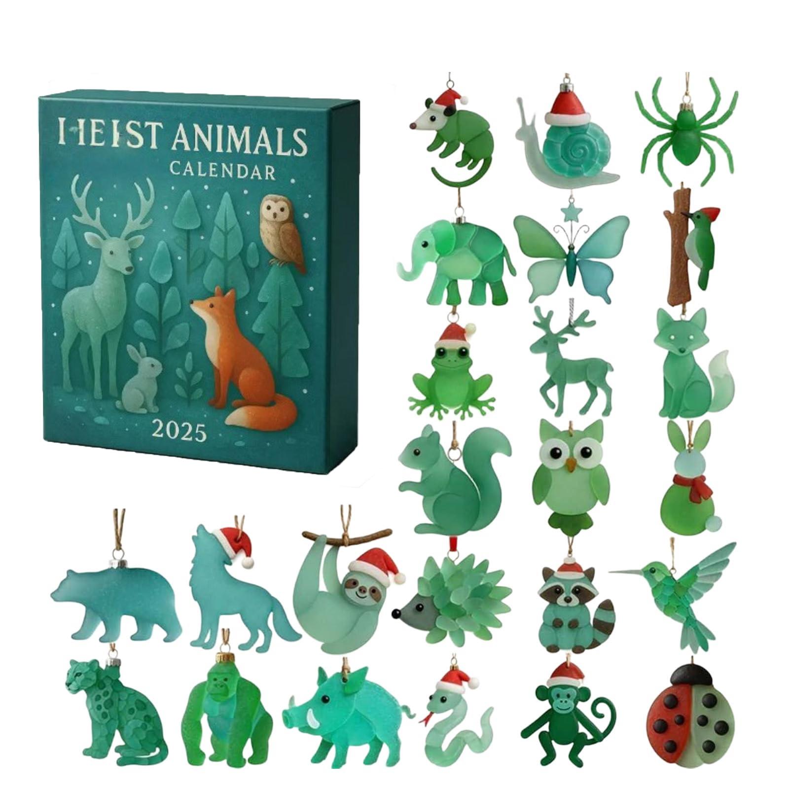 

2D Flat Acrylic Hanging Decor Advent Calendar 24 Pieces One Size