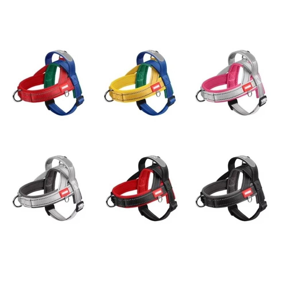 Spliced Colors Dog Harness Kit Adjustable Pet Walking Straps  for Small Medium Large Dogs