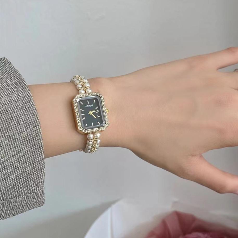 Ceas de mână de lux pentru damă, cadou, brățară, curea cu perle, ceas pentru femei, ceasuri de mână cu quartz, la modă, dropshipping, Relojes Para Mujer