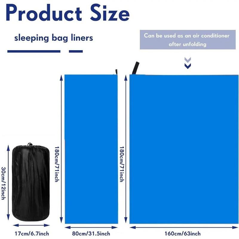 Fleece spací pytel Přenosné ultralehké cestovní prostěradla Polar pro dospělé Outdoor Camping Stan Bed Teplá vložka do spacího pytle
