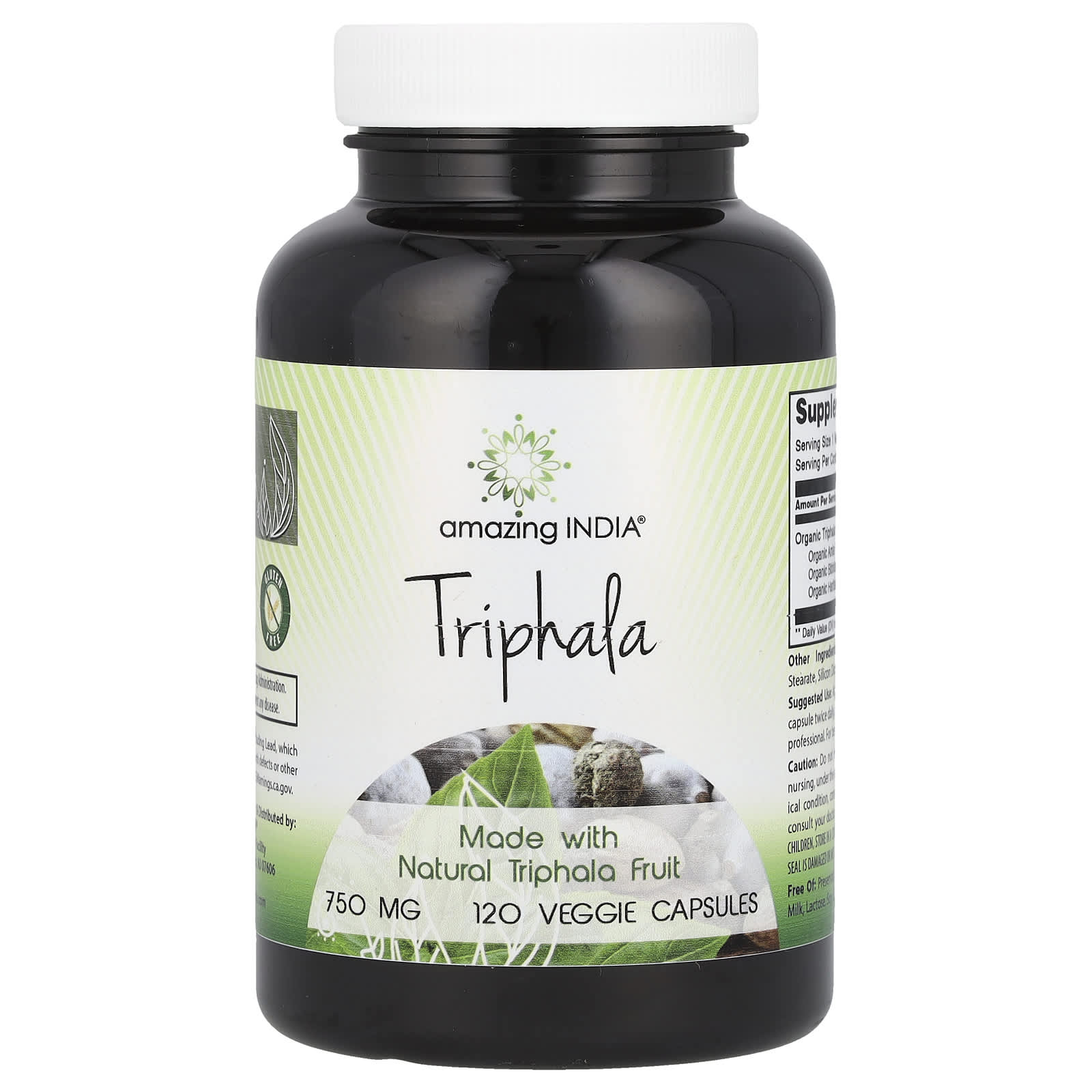 

Triphala, 750Mg, 120 Veggie Capsules