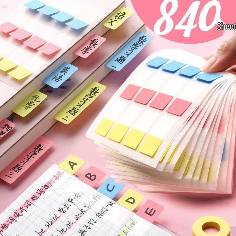 Sticky Notes and Index Tabs: Convenient Label Stickers and Small Strip Markers