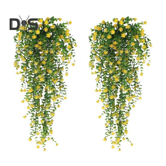 Kaufe 1/2 Stck Hngende knstliche Blumenrebe, UV-bestndig, hngende  Kunstblumenpflanzen, Kunststoff-Efeu, fr Zuhause, Hochzeit, Innen- und  Auenbereich, Garten, Hofdekoration, Foto zum Preis ab 3.91 | Joom