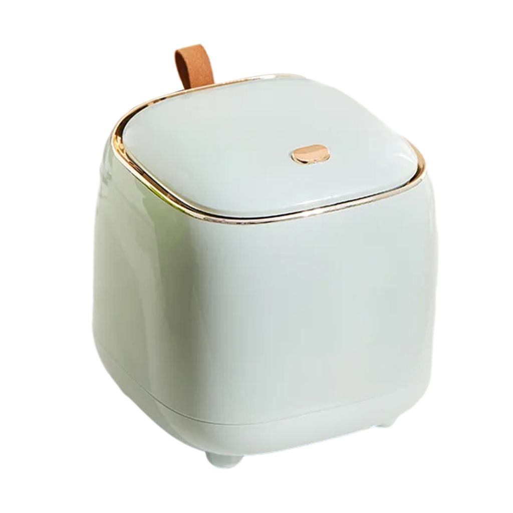 Desktop Trash Can Creative Luxury Dustbin Bin Household Mini Bedside Waste Bin Tea Table Small Garbage Bucket Office Supplies