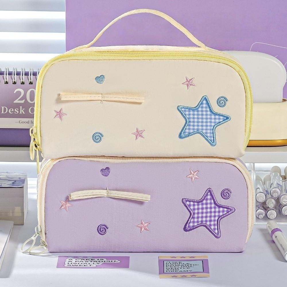 Schreibtischaufbewahrung Koreanischer Stil Federmäppchen Stoff Schreibwarentasche Schreibwarenhalter