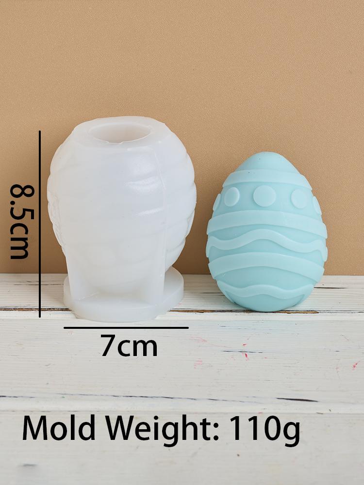 3D Easter Egg Silicone Candle Mold Embossment Egg Candle Making Supplies Plaster Ornaments Handmade Soap Mould Home Decor Gifts
