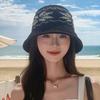 Women Hollow Crochet Bucket Hat Knit Fisherman Cap Lightweight Wide Brim Sun Hat for Summer Beach Outdoor Travel Daily Casual Sun Protection