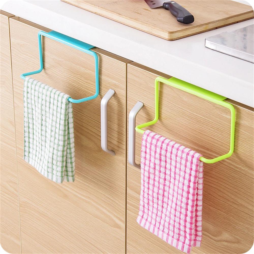 1 Piece Kitchen Facilities Towel Rack Seamless Rag Hanger Towel Bar Dishwashing Towel Multi-Purpose Storage Rack