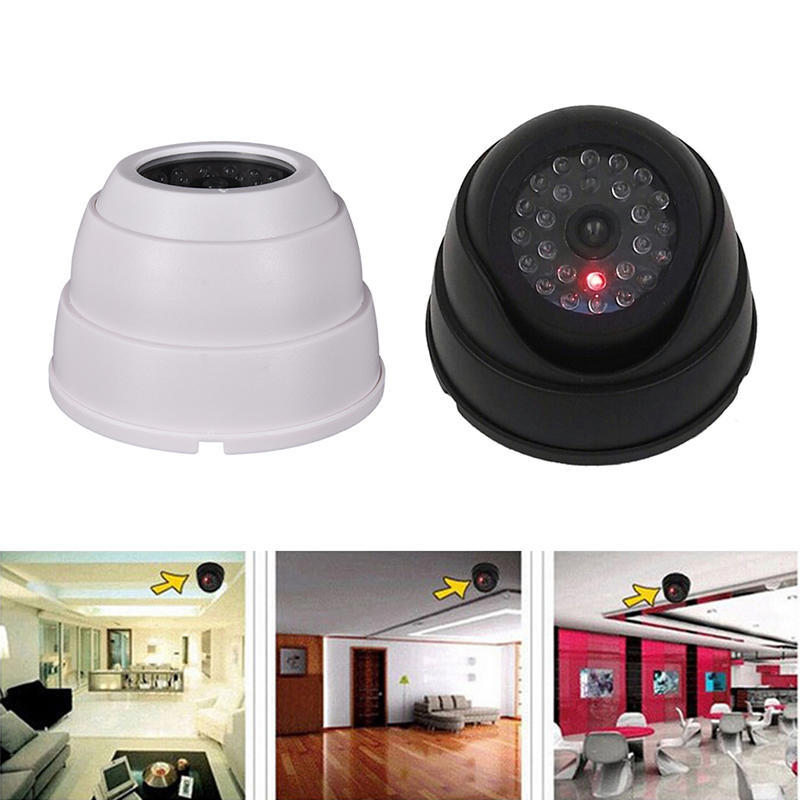 Caméra de surveillance dôme factice avec lumière LED clignotante