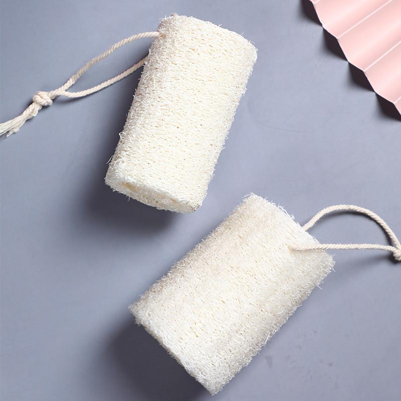 Loofah Cleaning Natural Sponge With Plastic Grip For Efficient Dishwashing