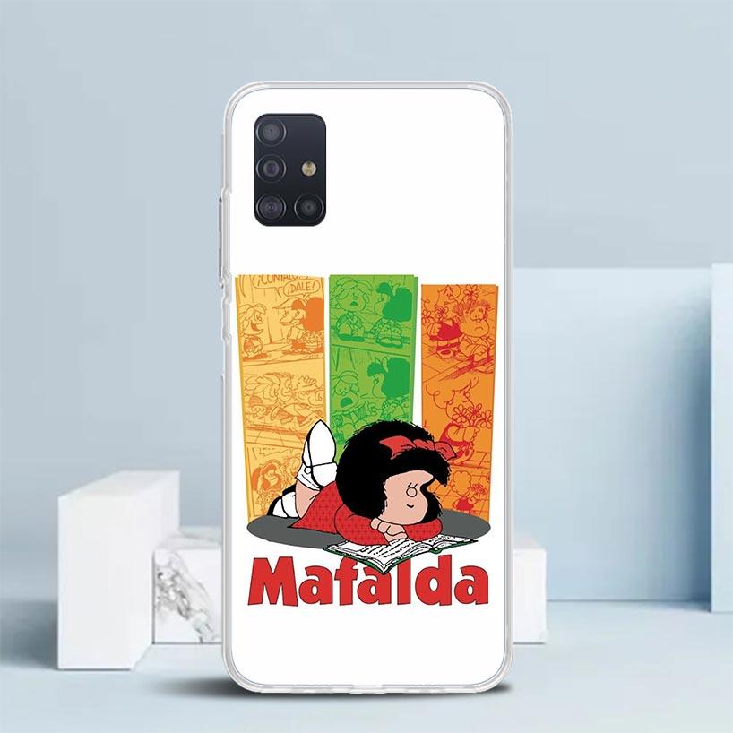 Cartoon Cute Mafalda Phone Case For Samsung Galaxy A52 A32 A22 A12 A51 A50S A30S A10S Note 20 Ultra 10 S10 Plus A31 A20 A71 A72