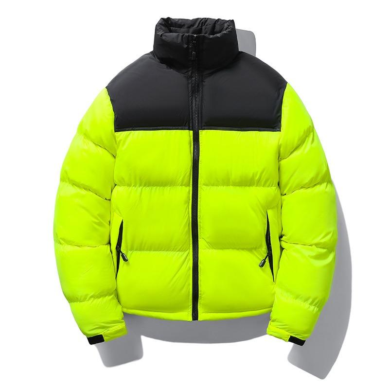 New Color-inserted Cold-proof Cotton-padded Clothes Trendy Couple Jackets Fashionable Blue Thickened Warm Short Cotton-padded Clothes
