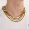 2-10mm Hip-Hop Stainless Steel Rope Chain Fashion Men And Women Jewelry Waterproof Choker Men Women Jewelry Gold Color Chains