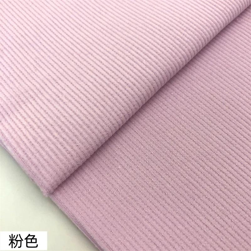 Pure Cotton Corduroy Fabric Medium Striped By The Meter for Clothes Dresses Pants Coats Sewing Cloth Soft Breathabe White Blue