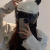 Unisex Cute Cat Ear Cycling Helmet - Summer Sun Protection, Certified for Electric Scooter, Universal Fit