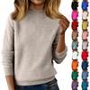 Women's Knit Turtleneck Long-Sleeve Top Casual Comfortable Long-Sleeve Blouse