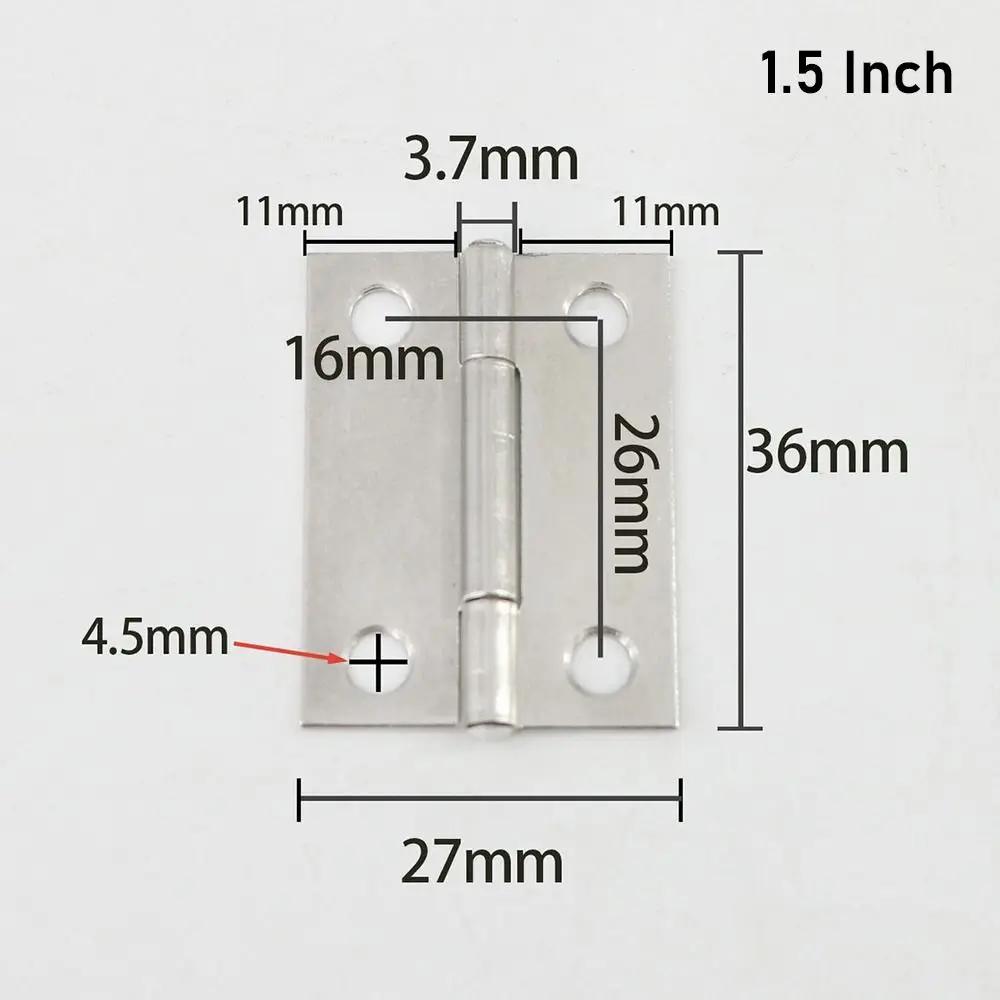 201 Stainless Steel Door Hinges 1/1.5/2/2.5/3 Inch Folding Aluminum Core Cross Hinge Window Accessories Furniture Hardware