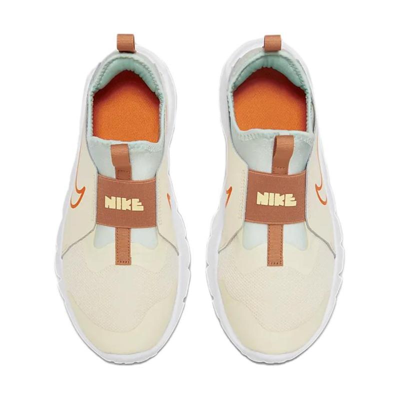 Nike Flex Runner 2 Anti Slip Wear Resistant Kids' Running Shoes White Brown Orange Sneakers FQ6865-181