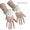 Women Gothic Lace Stretch Wrist Cuffs Bracelets For Wedding Party Y2K Bracelet Sleeve Wrist Cuffs Ruffled Lace