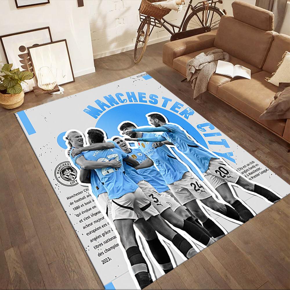 Manchester City Area Rug Perfect For Kitchen Entryway Bedrooms Balcony Antislip Rug Anime Office Decor Luxury Gift For Birthday Christmas Wedding