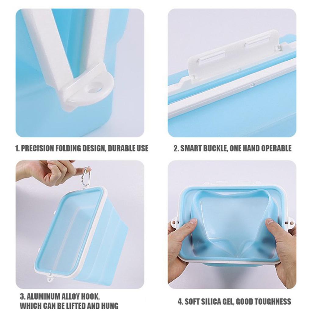Silicone Lunch Box Food Storage Containers Microwave Reusable Silicone Food Storage Box Folding Storage Boxes