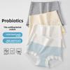 Women's Spring and Autumn Pure Cotton 10A Antibacterial Crotch High Waist Tuck Small Flat Angle Briefs