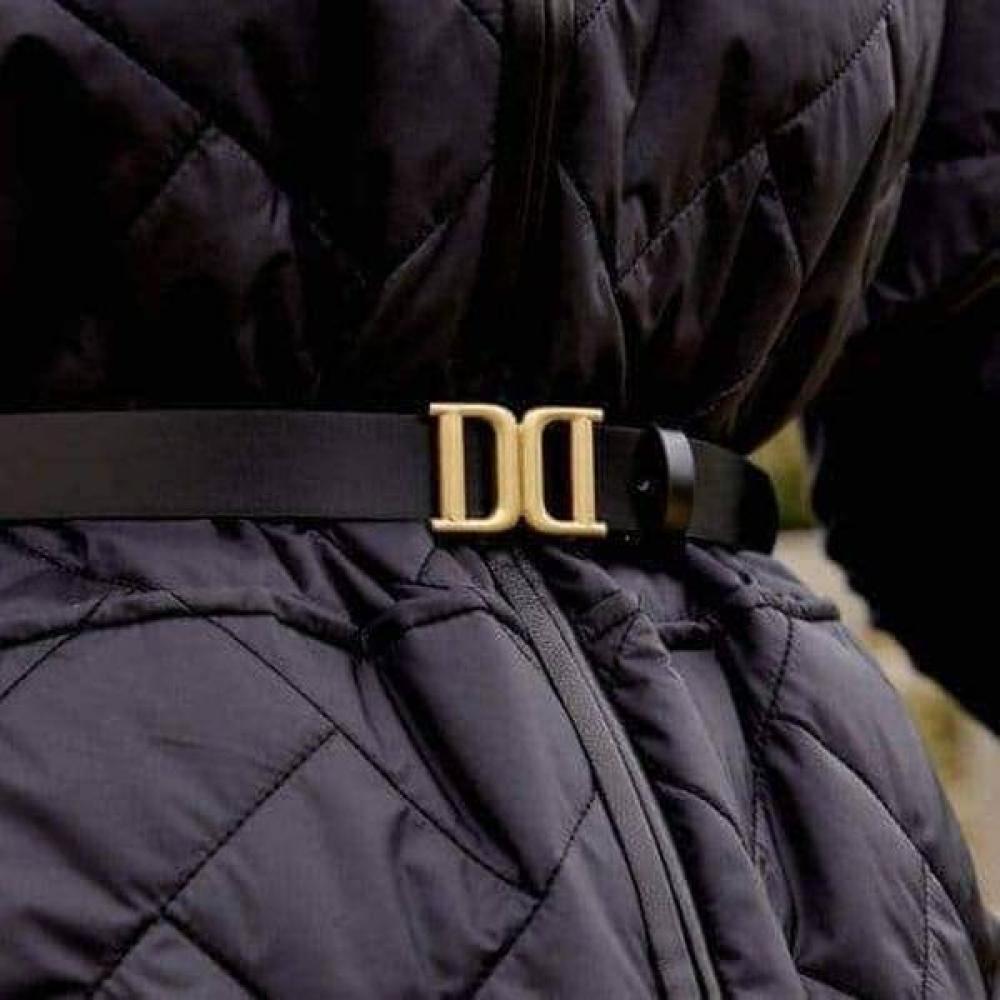 DakS Black Cowhide Hook Women S Belt With Dd Metallic Buckle 25mm  Dbbe6e793bk Single option
