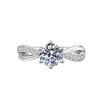 Open Adjustable European and American Style New Imitation Mosane Diamond Adjustable Girls' Ring Fashionable Creative Ring