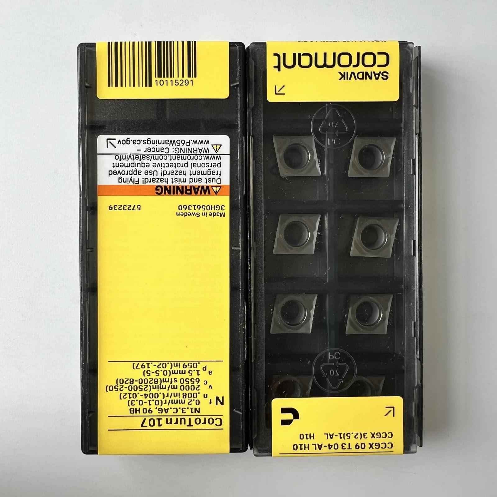 

CCGX09T304-AL H10 / Industrial indexable Carbide Inserts 10 Pcs