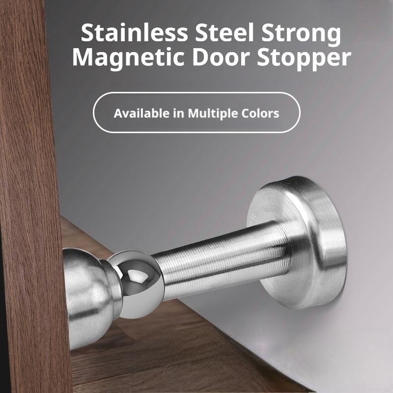 Heavy-Duty Magnetic Door Stopper Stainless Steel Strong New Design for Bedroom Home Safety