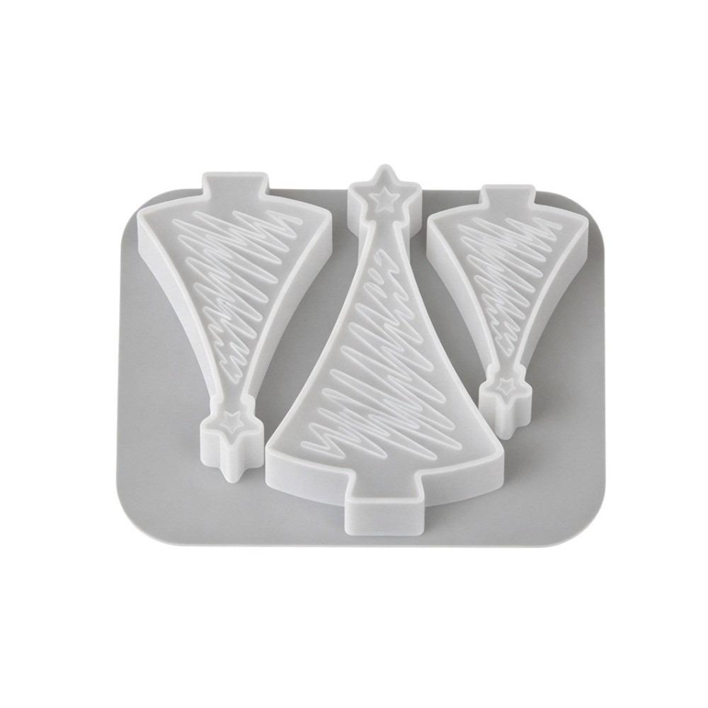 3 Cavity DIY Candle Mold Silicone Soap Mold Gift Making Christmas Tree Mold  Holiday