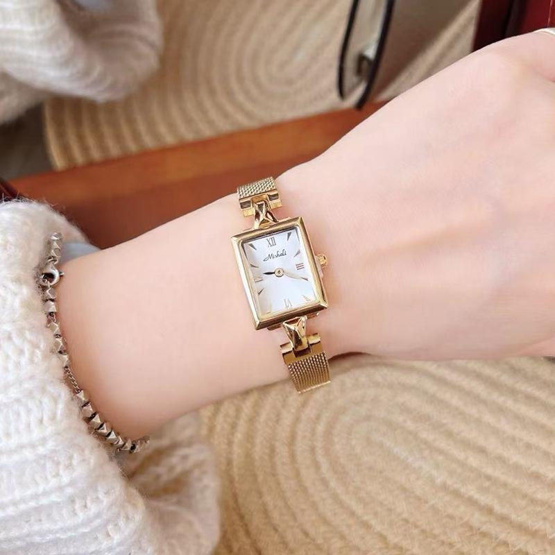 Cold Wind Metal Bracelet Watch Women'S Rectangular Student Watch Quartz Watch