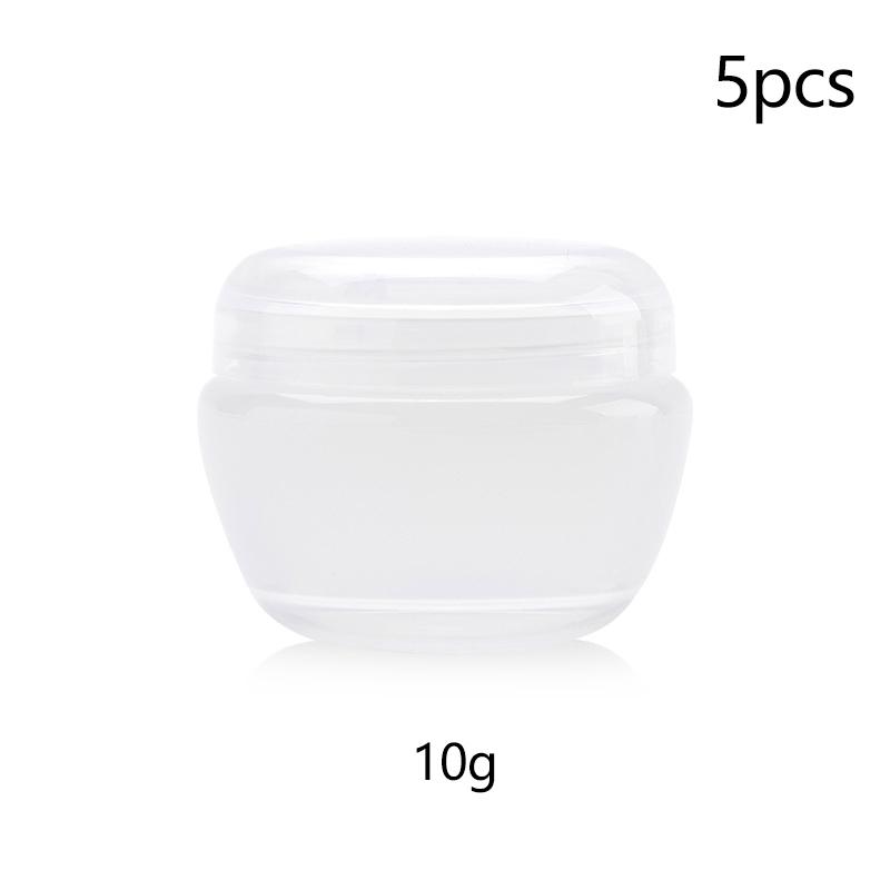 5Pcs Plastic Face Cream Sample Travel Containers 5G 10G 20G 30G Empty Jars Sample Cosmetic Jar Makeup Pots With Inner Lid
