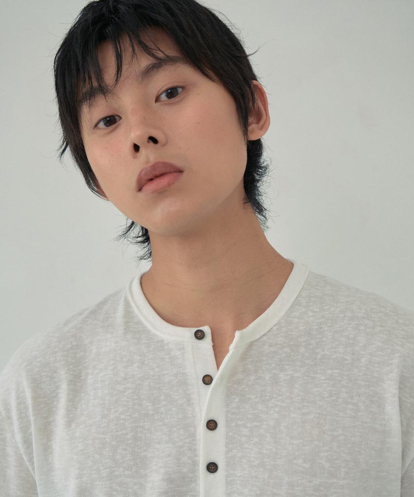 Wednesday Oasis Vintage Henley Neck Short Sleeve T-Shirt_Ivory(Wb6Tp27)