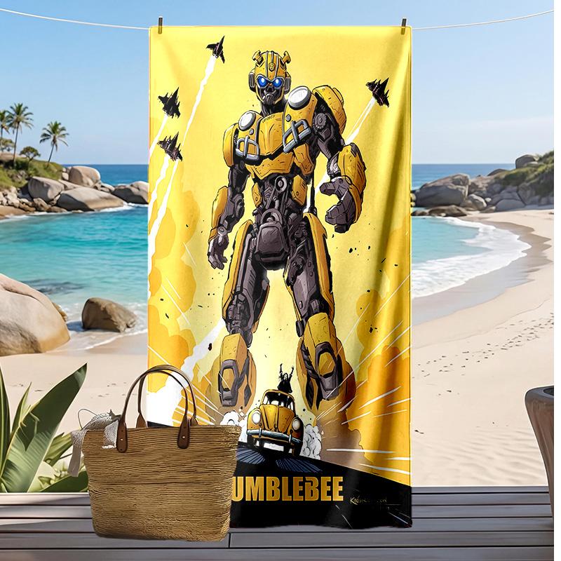Brisbane Lions Printed Beach Towel Quick Dry Soft TowelPortable Large Rectangular Beach Blanket for Travel Swimming Pool