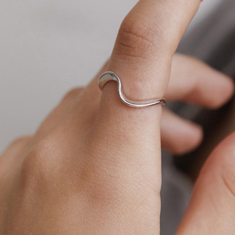 

TATIANA (925 Silver) Big Wave Ring CR1848 SILVER_No. 9