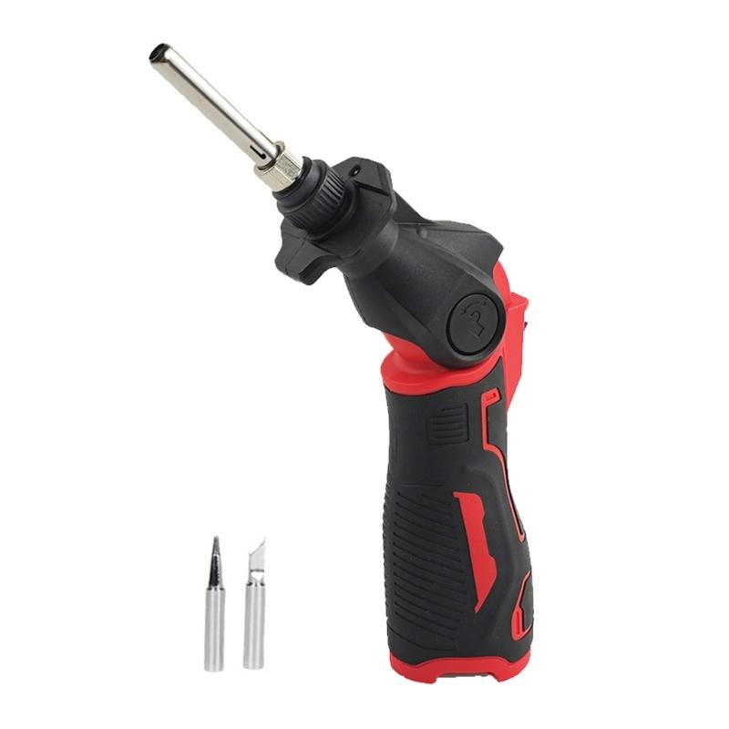 

Portable Cordless Soldering Iron 30W 400℃ Wireless for 12V Lithium Batteries Fast Heating 50Seconds Easy to Carry червоний