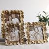 Ginkgo Gold Square Table Display: 5-inch, 6-inch, 7-inch, 8-inch Resin Photo Frames