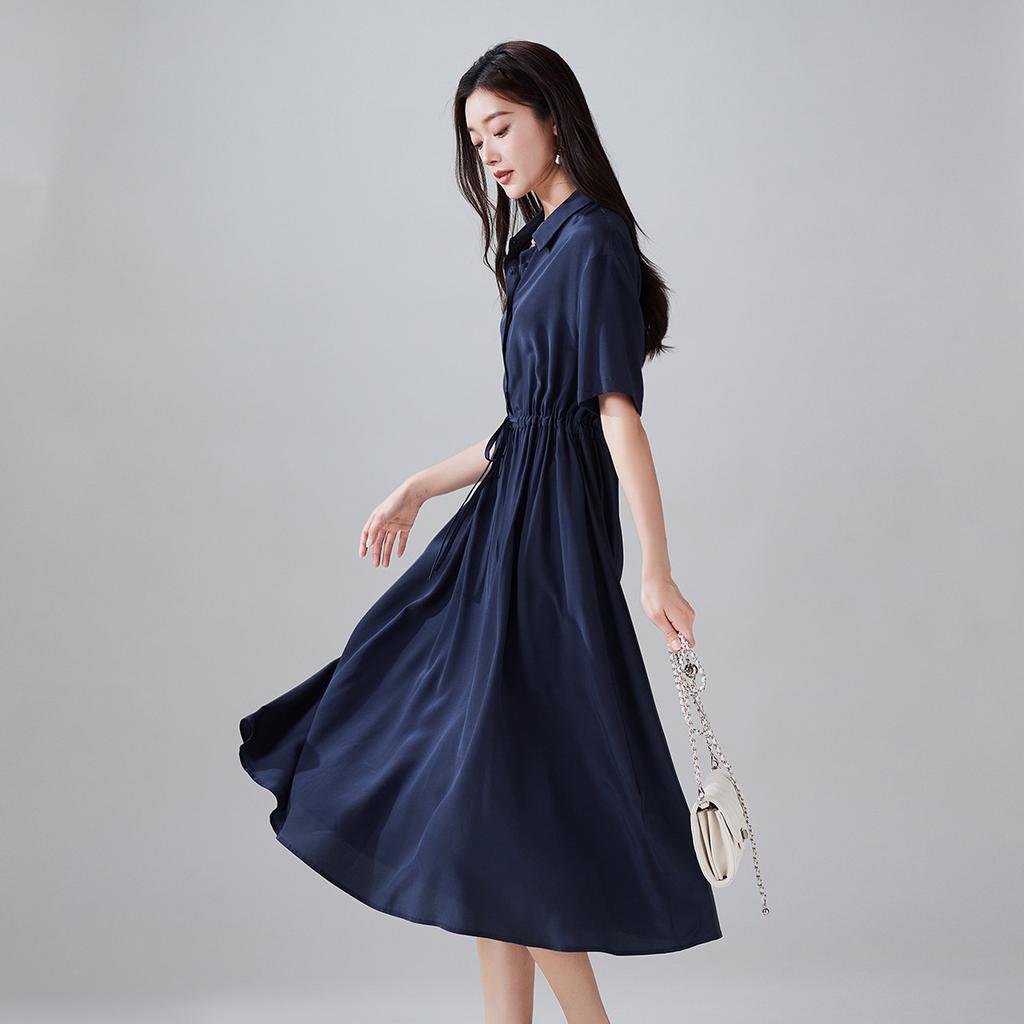 100% Mulberry Silk Waist Strap Dress