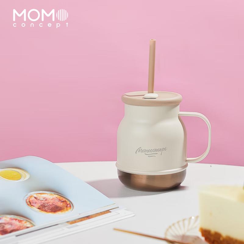 MOMOCONCEPT Insulated Glass Tumbler with Straw