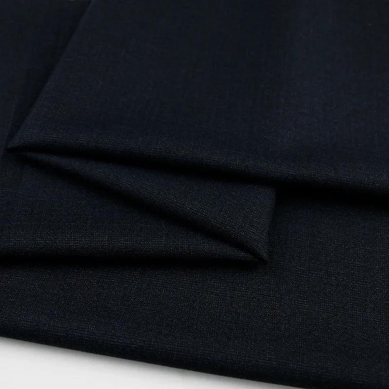 100x150cm Dark Patterned Thin Anti-wrinkle Suit Fabric for Clothes Vest Trousers Sewing Checkered Striped Cloth Black Blue