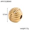 CARLIDANA Simple Stainless Steel Handmade Beads Titanium Steel Striped Through-hole Spacer Necklace Bracelet Jewelry Findings