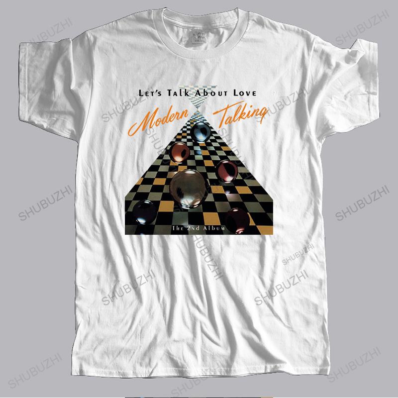 Unisexs brand short sleeve summer oneck t shirt lets talk about love Modern Talking Unisexy color casual teeshirt cotton unisex tees S