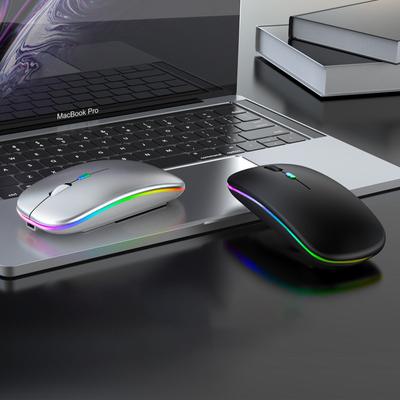 Wireless Computer Mouse Noiseless Sound Charging 2 Moldes Bluetooth Backlight