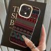 Retro Luxury Red Carpet Pattern Lychee Texture Phone Case For iPhone 17 16 15 14 Plus 13 12 11 Pro Max 17 Air X XR XS Soft Cover